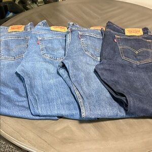 Levi's Assorted Blue Denim Jeans 511 fit 34x30 bundle deal
